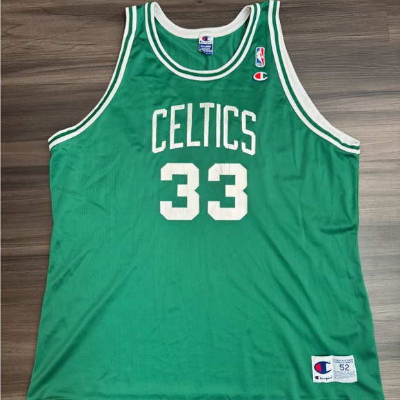 Vintage 90s Champion Larry Bird #33 Boston Celtics NBA Jersey Men’s 52 2XL - Picture 1 of 10